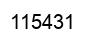 Number 115431 black image