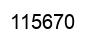 Number 115670 black image