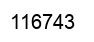 Number 116743 black image