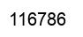 Number 116786 black image