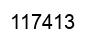 Number 117413 black image