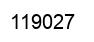 Number 119027 black image