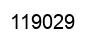 Number 119029 black image
