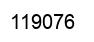 Number 119076 black image