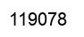 Number 119078 black image