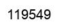 Number 119549 black image