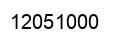Number 12051000 black image
