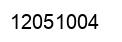 Number 12051004 black image