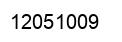 Number 12051009 black image