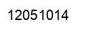Number 12051014 black image