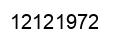 Number 12121972 black image