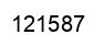 Number 121587 black image