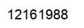 Number 12161988 black image