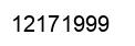 Number 12171999 black image