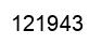 Number 121943 black image