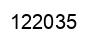 Number 122035 black image