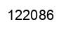 Number 122086 black image