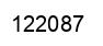 Number 122087 black image