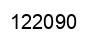Number 122090 black image