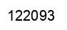 Number 122093 black image
