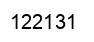 Number 122131 black image