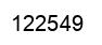 Number 122549 black image