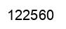 Number 122560 black image
