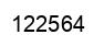 Number 122564 black image