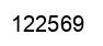 Number 122569 black image