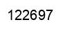 Number 122697 black image