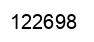 Number 122698 black image