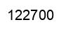 Number 122700 black image