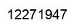 Number 12271947 black image