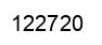 Number 122720 black image