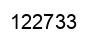 Number 122733 black image