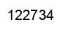 Number 122734 black image