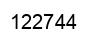 Number 122744 black image