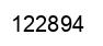Number 122894 black image