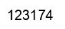 Number 123174 black image