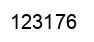 Number 123176 black image