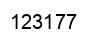 Number 123177 black image