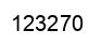Number 123270 black image