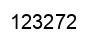 Number 123272 black image