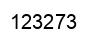 Number 123273 black image