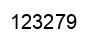 Number 123279 black image