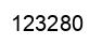 Number 123280 black image