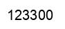 Number 123300 black image