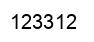 Number 123312 black image