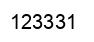 Number 123331 black image