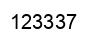 Number 123337 black image